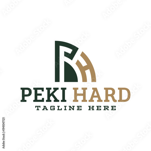 PH monogram outline logo