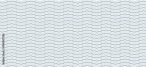 Seamless Wave Pattern, Hand drawn water sea vector background. Wavy beach print, curly grunge paint lines,