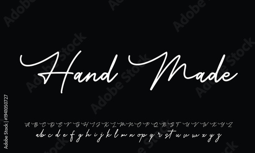 Handwritten, signature, calligraphy, monoline style