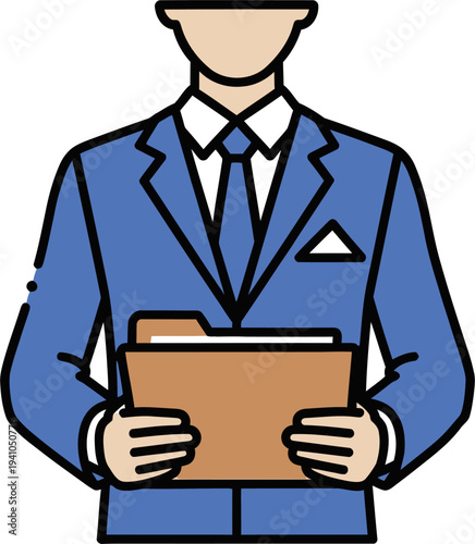 businessman holding a paper