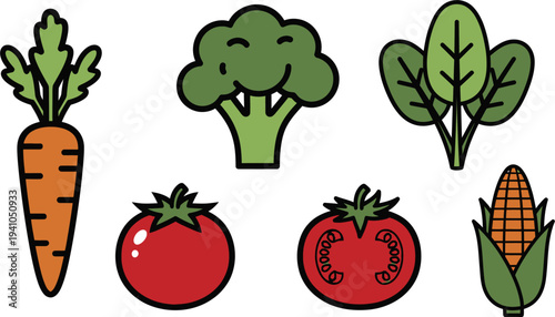 set of vegetables