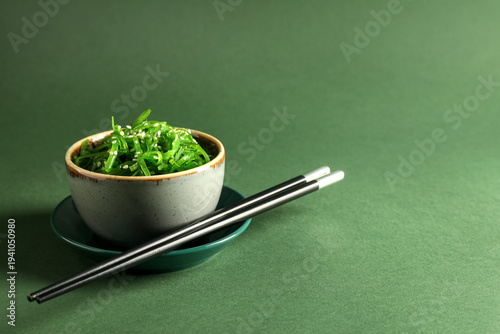 Seaweed salad in ceramic bo...