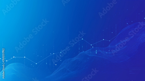 a minimal background image with gradient blues that has very faint charts and graphs with no labels. data lines. right side of image is clean for text