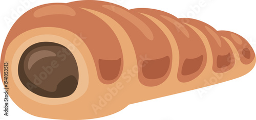 シンプルなチョココロネのイメージイラスト