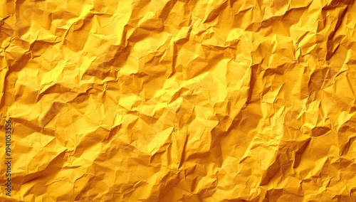 Textured yellow paper with deep creases and shadows