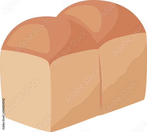 出来立てのふわふわした食パンのイメージイラスト