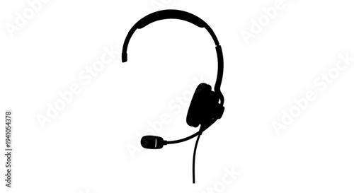 A sleek futuristic headset with technology icons sits on a black and white vector art background featuring architectural abstracts and futuristic structures.