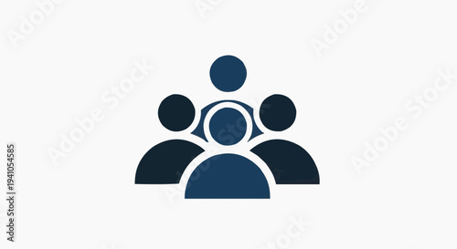 Team Group People Icon Symbol for Community, Collaboration and Business Partnership Concept, User Group Illustration for Organization, Leadership and Social Network, Minimal Vector Graphic for Web and