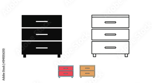Side by side comparison of black and white chest of drawers designs