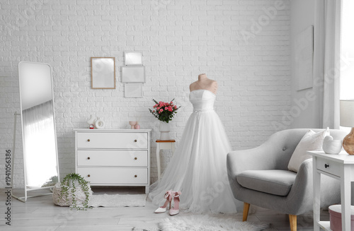 Interior of room with weddi...