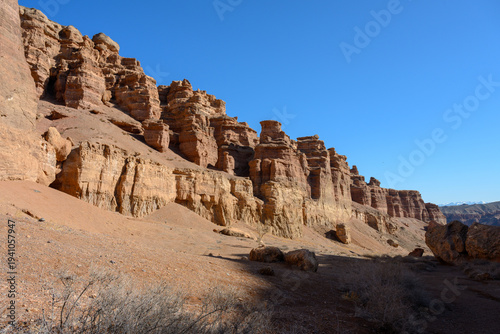 The natural scenery of Charyn Canyon in Kazakhstan