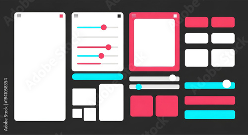 Modern user interface mobile app dashboard design with bright colors