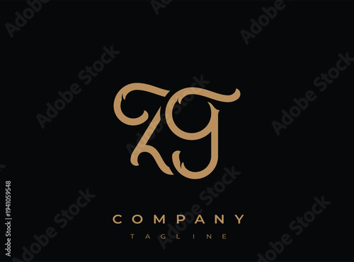 Elegant gold logo design with company tagline on transparentbackground