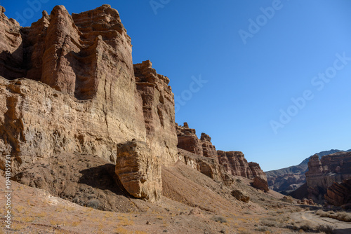 The natural scenery of Charyn Canyon in Kazakhstan