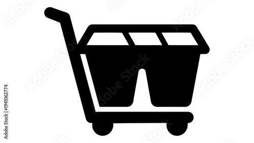 Laundry sorting cart with two baskets for household organization and clothing separation before washing