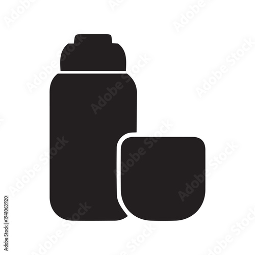 Thermos Bottle isolated vector icon. drink design element
