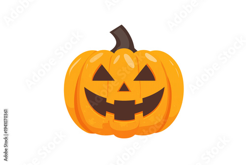 Jack o' lantern halloween pumpkin on transparent background