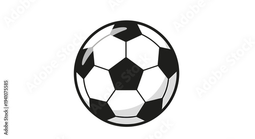 Soccer Ball Image, Vector Illustration, Sport Design for Competitions and Games