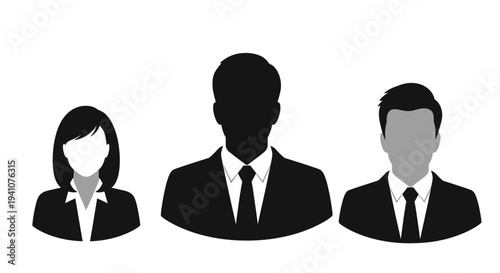 Professional user avatars representing diverse businesspeople and team members for profile icons and organizational charts