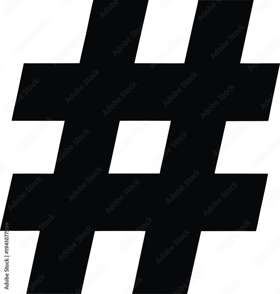 Obraz premium Hashtag Symbol Icon Design Element Vector Graphic