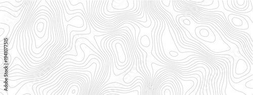 Topographic map lines abstract seamless pattern of contours vector illustration for geographic background