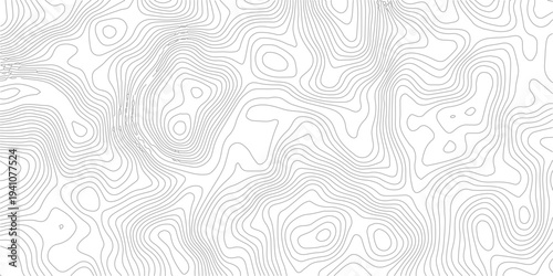 Topographic map lines abstract seamless pattern of contours vector illustration for geographic background