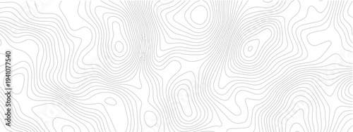 Topographic map lines abstract seamless pattern of contours vector illustration for geographic background