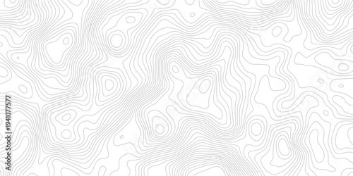 Topographic map lines abstract seamless pattern of contours vector illustration for geographic background