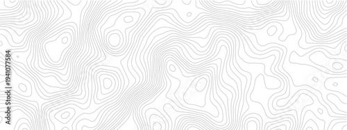 Topographic map background seamless contour lines pattern vector illustration for cartography and terrain elevation concepts