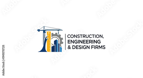 Construction engineering design company logo.