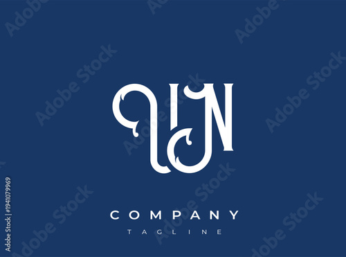 Modern elegant company logo template with custom typography design