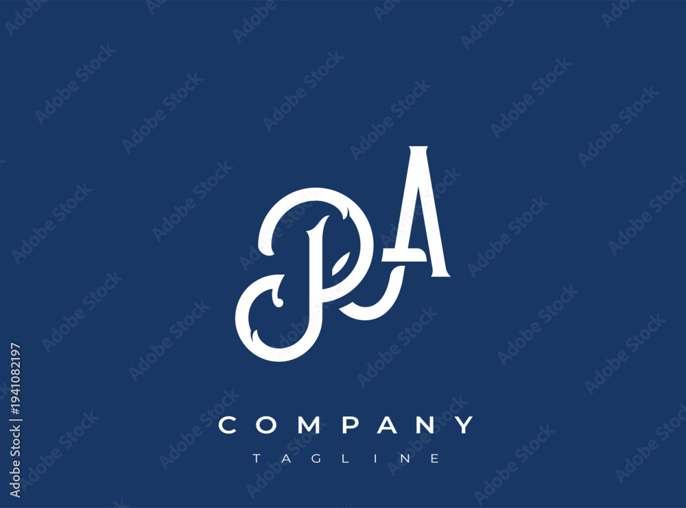 Obraz premium Modern stylish monogram letter logo template design element