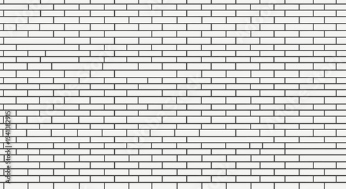 Clean White Brick Wall Texture Background, Seamless Pattern