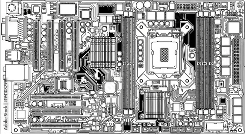 Computer Motherboard Schematic Diagram