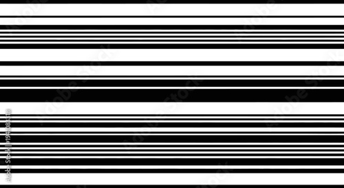 Abstract Black and White Horizontal Stripes Pattern Background
