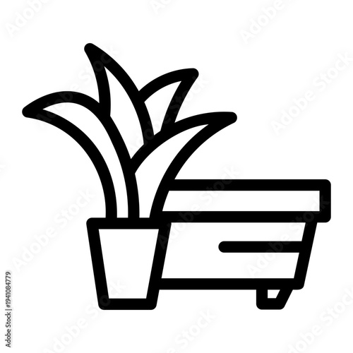 flowerpots Line Icon