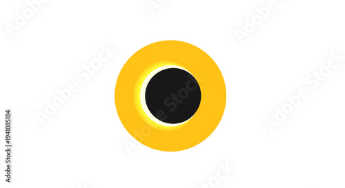 Solar eclipse vector illustration, vector style graphic, astronomy concept, scientific design