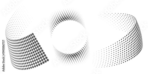 Photos Halftone gradient circles collection