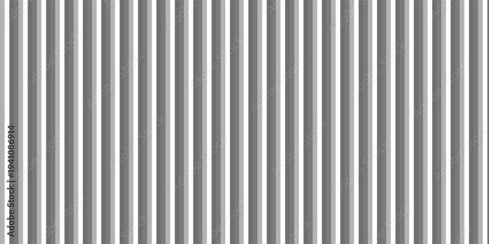 Fototapeta premium Narrow black-white vertical lines. Symmetric geometric ornament. Striped seamless pattern, abstract wallpaper. Digital paper for textile print, page fill. Vector
