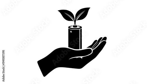 hand holding green plant