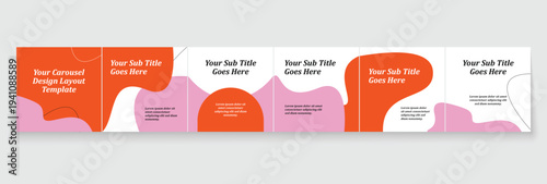 Instagram carousel template layout design for five tips sharing on social media. LinkedIn carousel banner design vector template