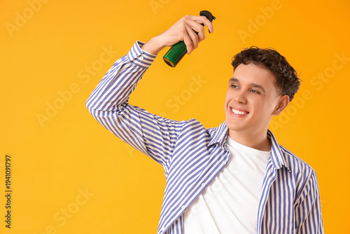 Handsome young happy man sp...