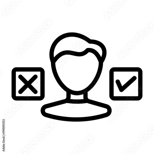 User Acceptance Testing Vector Line Icon Design