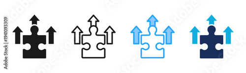 Skill Development icon set multiple style collection