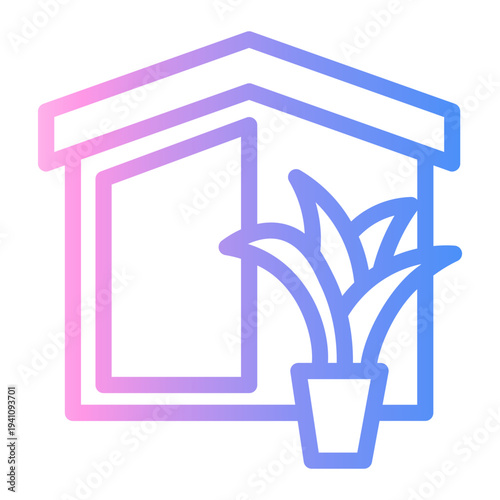 cultivation Line Gradient Icon