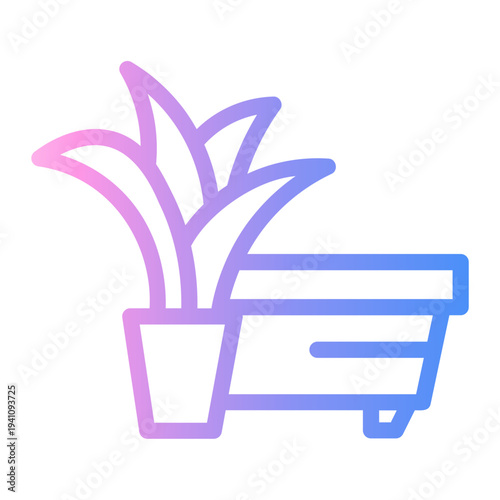 flowerpots Line Gradient Icon