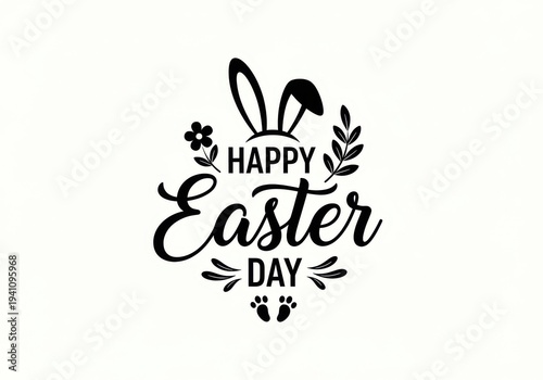 Colorful easter eggs and small yellow flowers