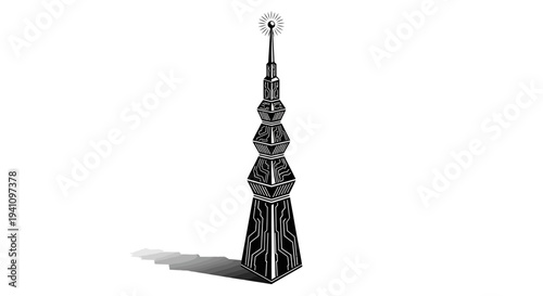 Eiffel Tower Iron Lattice Work Structure.