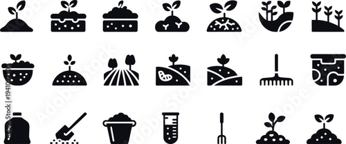 Black and white gardening plants seeds