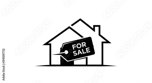 House for sale real estate sign.